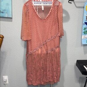 Pretty Angel Asymmetrical Dress in Coral